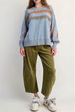 Striped Long-Sleeve Sweatshirt