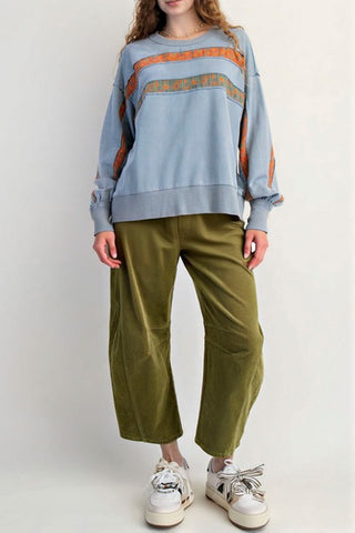Striped Long-Sleeve Sweatshirt
