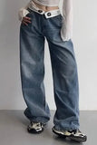 Stylish High-Waist Straight Jeans
