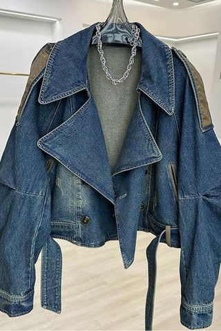 Stylish Denim Jacket with Belt