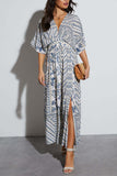 V-Neck Maxi Dress with Side Slits