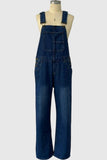 Cross-Back Denim Jumpsuit