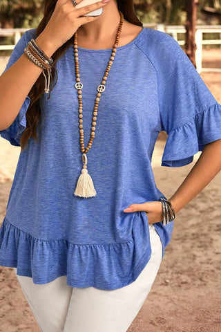 Ruffle-Hem Relaxed Top