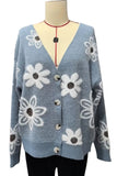 Floral Pattern Button Cardigan