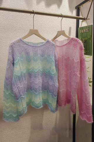Knit Sweater with Patterned Design