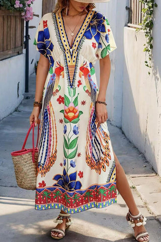 Vibrant Floral Maxi Dress