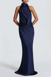 Elegant Draped Evening Gown