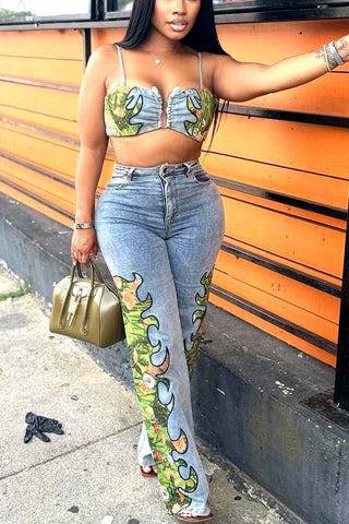 Graphic Pants Set