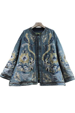 Patterned Denim Jacket