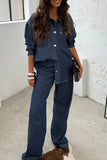 Chic Button-Front Pants Set