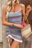 Strappy Patterned Casual Dress