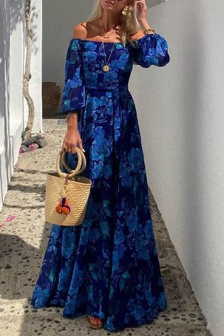 Off-Shoulder Floral Maxi Dress