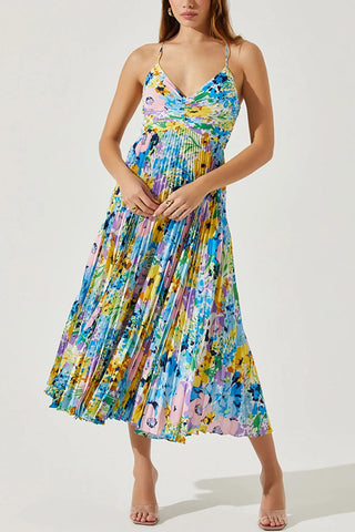 Strappy Floral Midi Dress