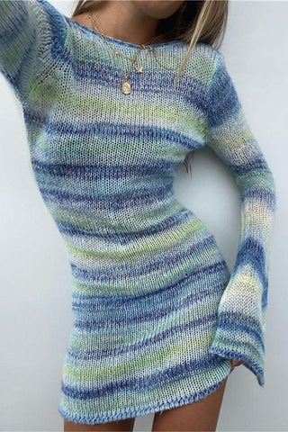Stripe Pattern Casual Dress