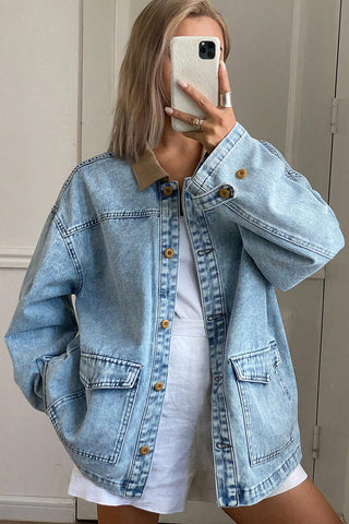 Oversized Button-Front Jacket