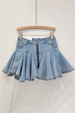 Flared Denim Mini Skirt