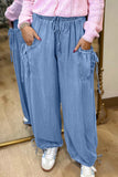Casual Drawstring Denim Pants