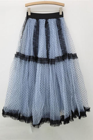 Layered Mesh Maxi Skirt