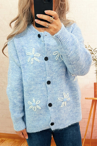 Floral Button-Up Cardigan
