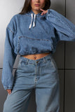 Cropped Hooded Sweatshirt