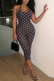 Polka Dot Halter Jumpsuit