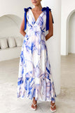 Floral Tie-Shoulder Dress