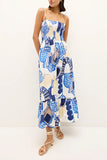 Abstract Printed Midi Dress