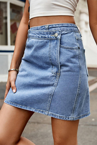 Classic A-Line Denim Skirt