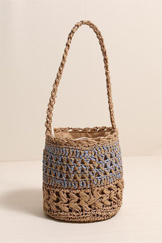 Stylish Woven Bucket Bag