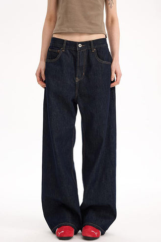 Classic Wide-Leg Straight Jeans