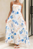 Nautical-Inspired Maxi Vacation Dress