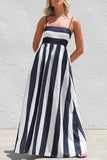 Striped Casual Maxi Dress