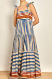 Striped Tiered Maxi Dress
