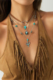Boho Feather Pendant Necklace