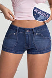Heart Patch Denim Shorts