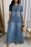 Button-Down Casual Maxi Dress
