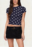Polka Dot Crew Neck Tee