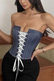 Lace-Up Corset Cami Top