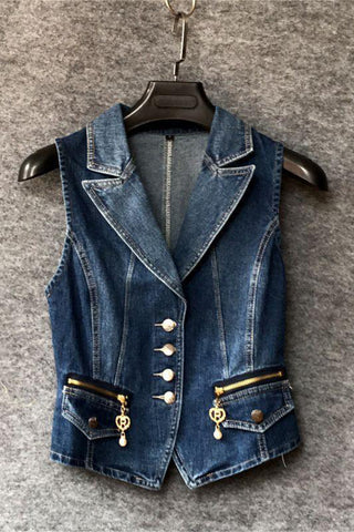 Button-Front Tailored Vest