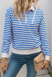 Striped Zip-Up Sweatshirt