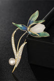 Elegant Flower Brooch with Pearl Detail