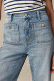 High-Waist Straight-Leg Jeans