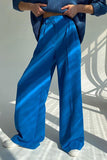 High-Waisted Tailored Casual Pants