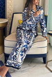 Elegant Patterned Pants Set