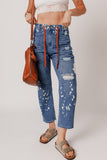Paint Splatter Wide-Leg Jeans