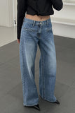High-Waisted Straight Jeans
