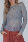Sheer Lace Long Sleeve Top