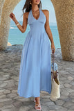 Halter-Neck Maxi Dress