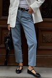 Classic Straight-Leg Denim Jeans