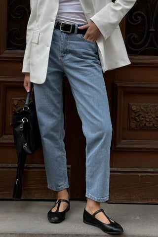 Classic Straight-Leg Denim Jeans